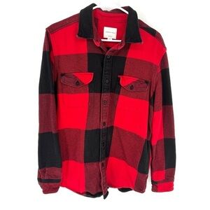 American Eagle Outfitters cottagecore Red and Black flannel plaid Shirt